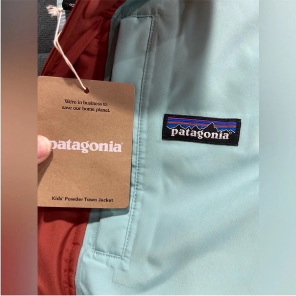 Patagonia Youth XL Powder Town Jacket Dried Mango NWT Ski Snowboard - Picture 5 of 8